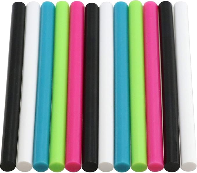 Surebonder CO-12V Mini All Temperature Colored Glue Stik-12 glue sticks-4" length 5/16" diameter-DeskLoop Office