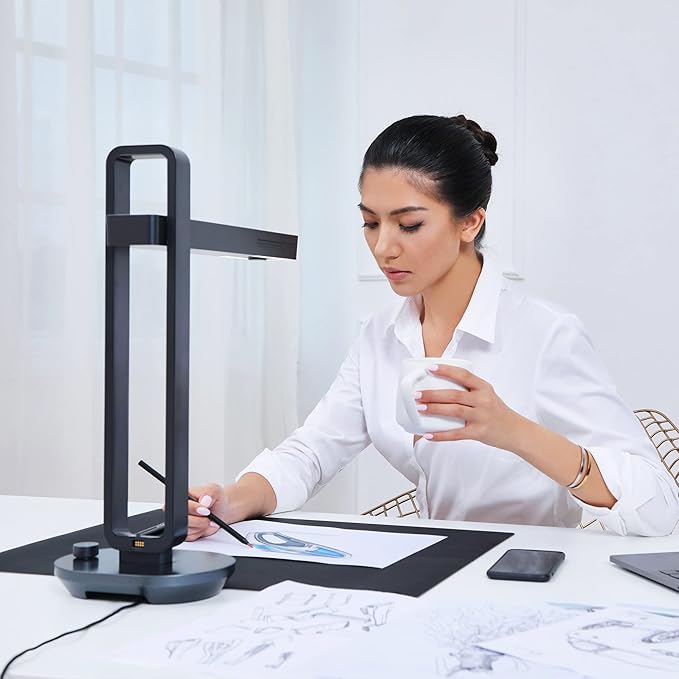 CZUR Aura Pro Portable Book Scanner, A3 Document Scanner, Auto-Flatten & Fingerprint Removal Technologies, Multi-Language OCR, 90° Foldable, for Mac & Windows-DeskLoop Office