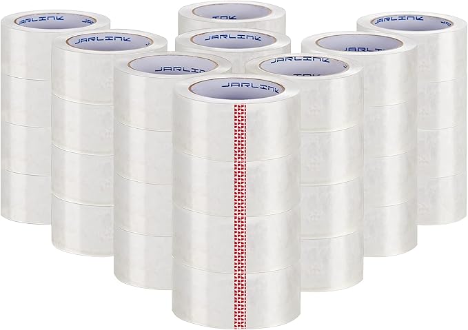 JARLINK Clear Packing Tape (36 Rolls), Heavy Duty Packaging Tape for Shipping Packaging Moving Sealing, 2.7mil Thick, 1.88 inches Wide, 60 Yards Per Roll, 2160 Total Yards-DeskLoop Office