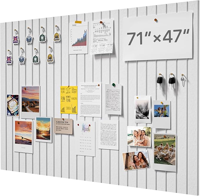 Soundsbay Large Cork Board, 71" x 47" Bulletin Board, 3 Pack Felt Wall Tiles Self-Adhesive, Pin Board for Walls Office Home Classroom Decor-DeskLoop Office