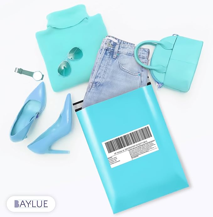 Teal Large Poly Mailers 14.5x19 Inch | Strong Adhesive Self-Seal Mailer Bag | Tear, Tamper, Water Resistant Shipping Envelopes | Thick Strong polymailer Bags | Clothing Shipping Bags | 500 Pcs Bulk-DeskLoop Office