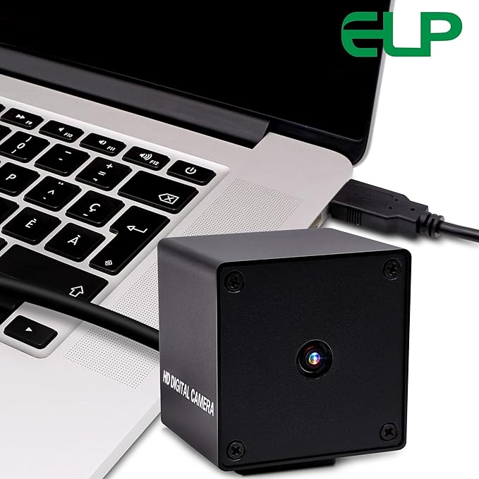 ELP 16MP Autofocus USB Camera with Metal Case - Mini UVC USB2.0 4K Webcam with 68 No Distortion Lens IMX298 Sensor for PC & Home Surveillance-DeskLoop Office