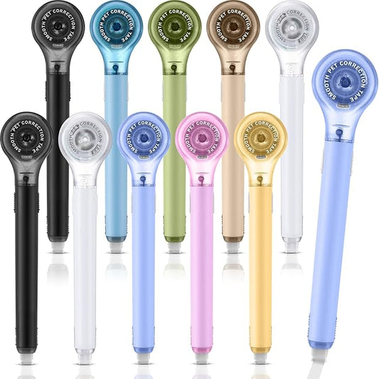 10 Pack Correction Tape Pen Correctional Ink Tape Push Pull Protective, Easy to Use Applicator for School Office Supplies, 0.2 x 236 Inch(Multicolor Color)-DeskLoop Office