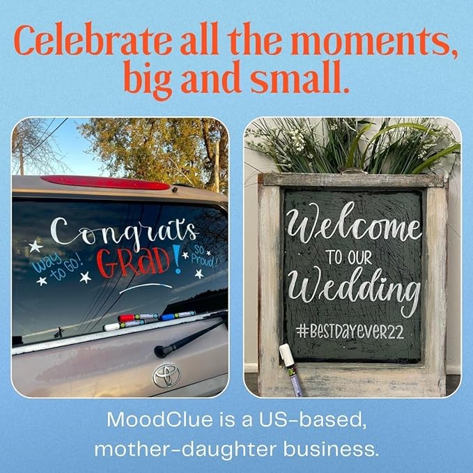 Liquid chalk markers washable, erasable, dry or wet erase. 6 neon markers for whiteboards, glass boards, mirrors, chalkboards, windows, car windshields, glass. Non-toxic, reverse tip pens-DeskLoop Office