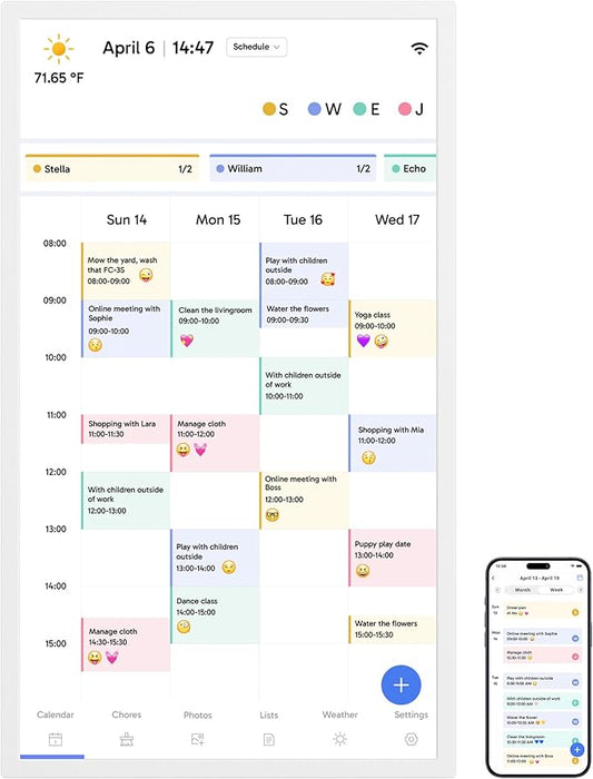 Dragon Touch 32" Digital Calendar Chore Chart – 1080P Full HD Interactive Touchscreen, Smart Family Planner, Hearth Display Digital Calendar Wall & Desk Mountable for Seamless Scheduling-DeskLoop Office
