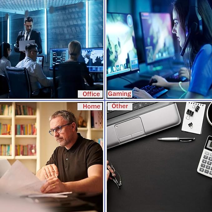 Japanese City Big Desk Mat Large Office Desk Pad, Durable Extended Mouse Mat, 35.4"x15.7" Computer Mousepad with Non-Slip Rubber Base & Stitched Edge for Home Office Gaming Work