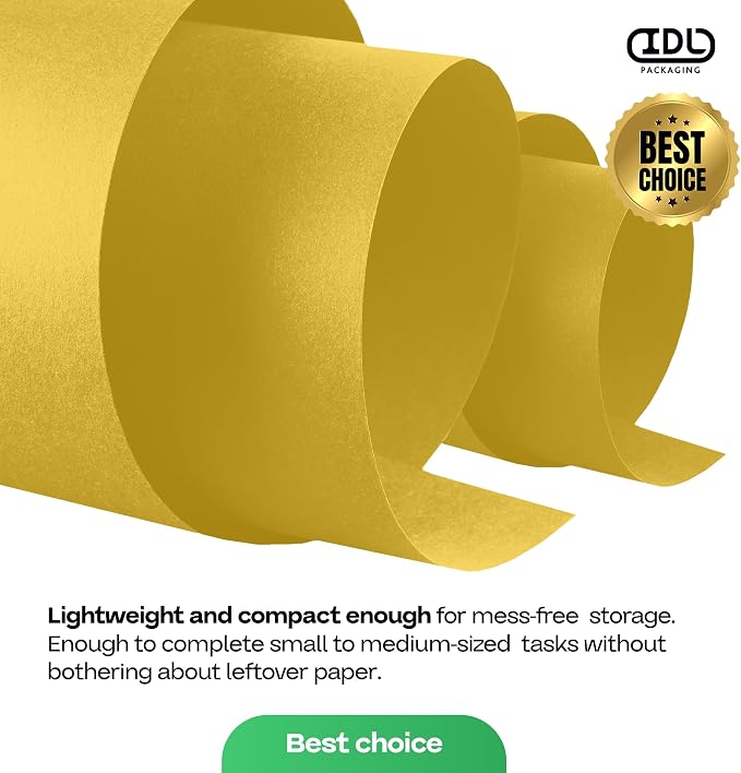 Yellow Kraft Paper Roll 12" x 1200" - Image 7