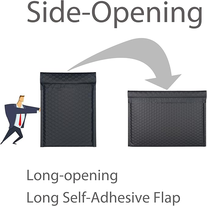 Periwinkle Side-Loading Bubble Mailers 16 x 11 Inches,Self-Seal Padded Mailing Envelopes, Pack of 27-DeskLoop Office