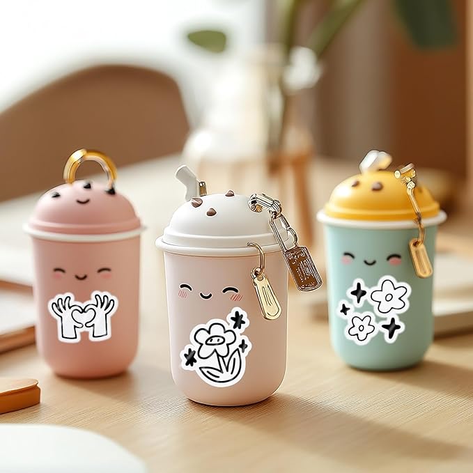 Printable Vinyl Sticker Paper for Inkjet Printer - Glossy White - 22 Decal Label Self-Adhesive Sheets 8.5"x11"- Dries Quickly-DeskLoop Office