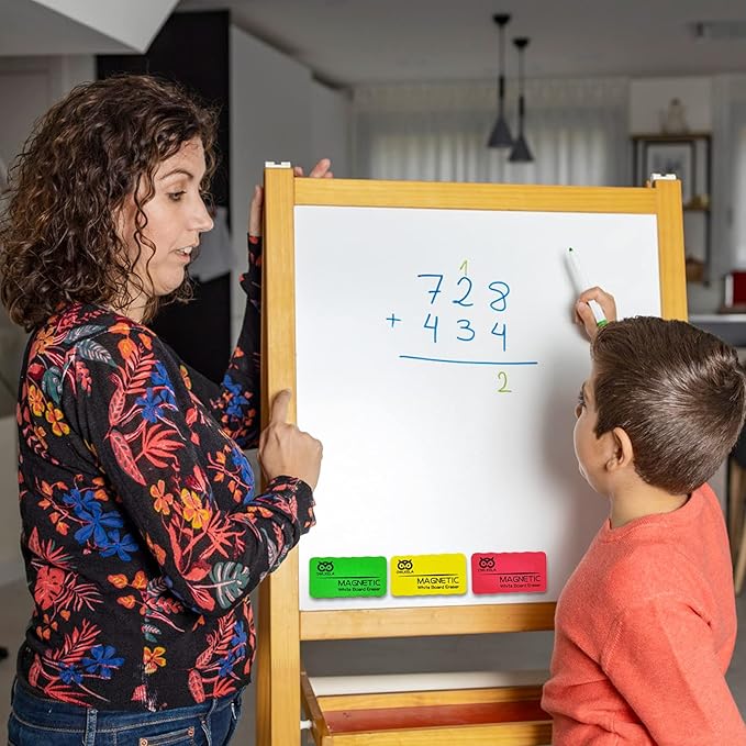 OWLKELA Dry Erase Erasers, Magnetic Whiteboard Erasers 8 Pack, Magnetic Dry Erasers for White Board, White Board Markers Dry Erase, Ideal for Classroom, Home, Office-DeskLoop Office
