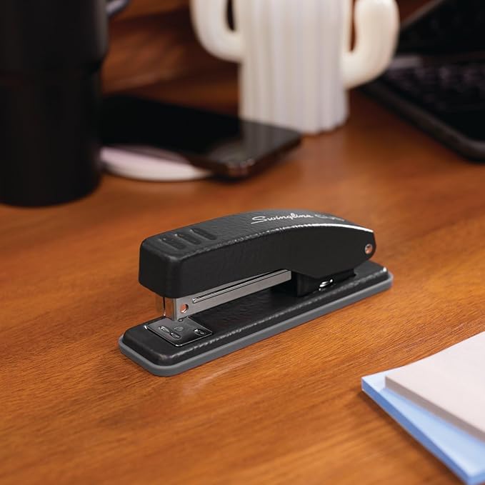 Swingline Stapler, Cub Compact Desktop Stapler, 20 Sheet Capacity, Metal, Matte Black (S701068)-DeskLoop Office
