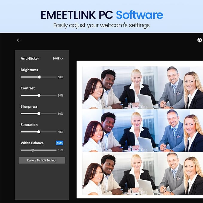 EMEET 1080P Webcam, C960 Web Camera with 2 Noise-Cancelling Microphones & Privacy Cover, 90° FOV Computer Camera, Plug & Play USB Webcam for Calls/Conference, Zoom/Skype/YouTube, Laptop/Desktop, Grey-DeskLoop Office