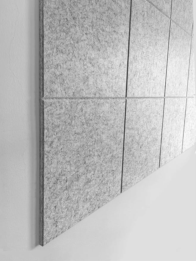 Large Cork Board Alternative - 12-Pack Felt Wall Tiles with Safe Removable Adhesive Tabs, Cork Wall Tiles Bulletin Board Home Office Essentials - Marble-DeskLoop Office