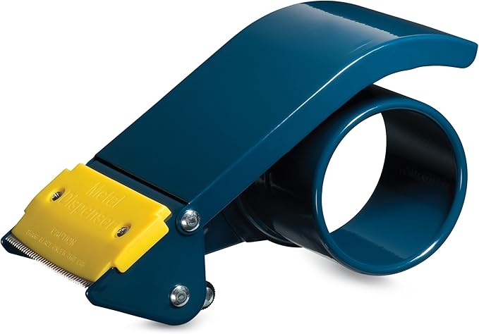 WOD Excell ET-366 Heavy Duty Metal Frame Filament Strapping Tape Dispenser: Fits 3 inch Wide, Blue-DeskLoop Office