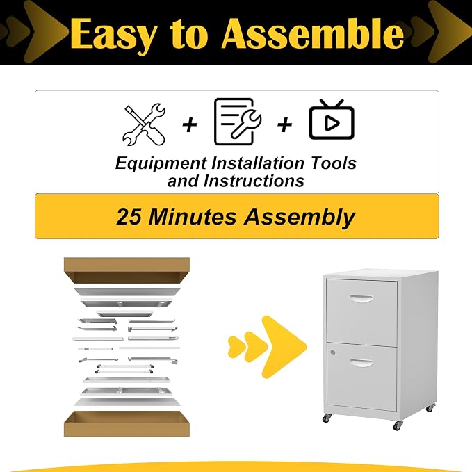 SteeLoong 2 Drawer File Cabinet - Image 8