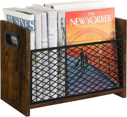 YINMIT Magazine Holder, Magazine Rack Floor, Magazine Storage Basket, File Holder Organizer, Folder Organizer for Magazines, Books, Newspapers, Tablets (Medium)-DeskLoop Office