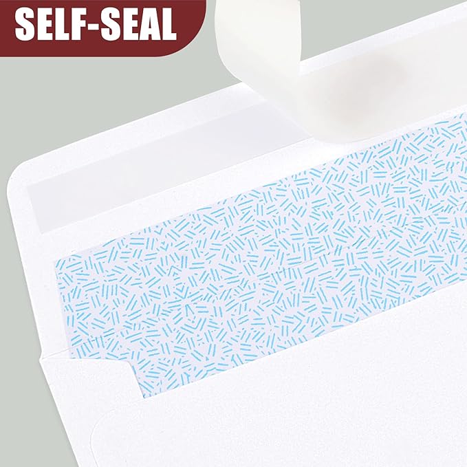 Joyberg 72 Packs #10 Envelopes, Business Envelopes, Envelopes Self Seal, Security Envelopes, Peel and Seal Closure, Size 4-1/8 X 9-1/2 Inches, White, 26LB-DeskLoop Office