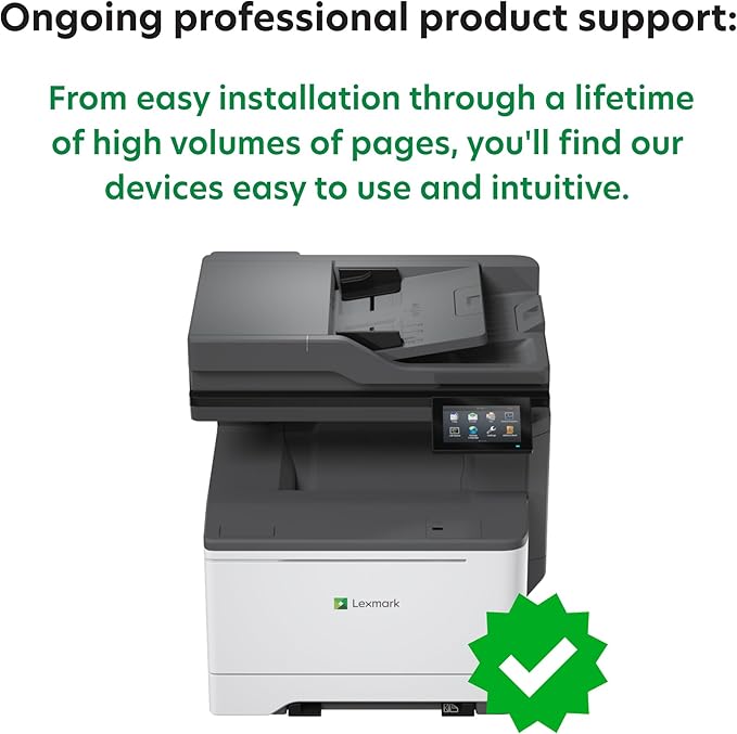 LexmarkCX532adwe MFP Color Laser Printer with Touch Screen, Laser Printer Technology, USB connectivity, and Color Output.(50M7040)-DeskLoop Office