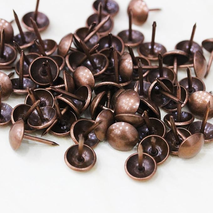 500Pcs Upholstery Tacks, BetterJonny Decorative Furniture Nails Pins 17X11MM Red Metal Thumb Tacks for Upholstered Furniture Cork Board, Home Decor…-DeskLoop Office