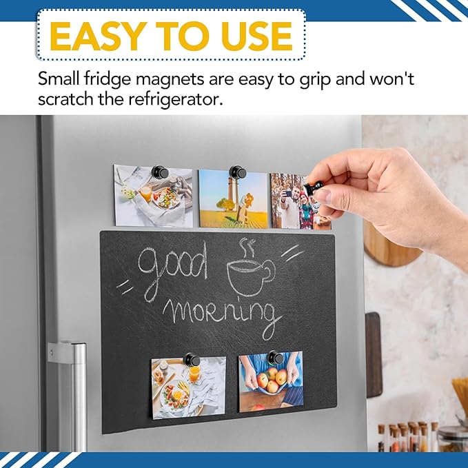 LOVIMAG Fridge Magnets, 18 Pcs Small Neodymium Magnets for Refrigerator,Whiteboard Magnets for Office,Push Pins Magnets with Epoxy Coating for Cruise, Cruise Door Magnets for Decorations