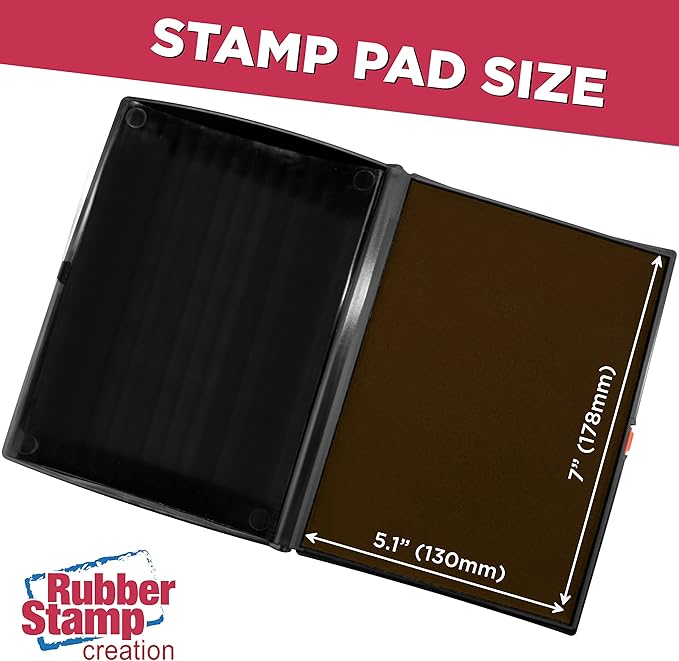 Large Premium Brown Ink Stamp Pad - 5" by 7" - Quality Felt Pad-DeskLoop Office