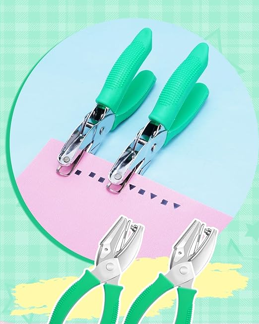 UCEC 1/4" Triangle Hole Punch Metal Handheld Paper Punch Single Hole Tag Punch, Small Triangle Shape Hole Puncher Back to School Supplies for Scrapbook DIY Craft in Home Office Classroom-DeskLoop Office