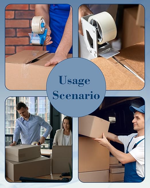 Lichamp Heavy Duty Packing Tape 12 Rolls, Wide Packaging Tape, 3 in. x 90 Yd., 3 Mil Thick, Clear, Commercial Grade Carton Packaging Tape Refills, Shipping, Mailing, Moving Supplies & Storage-DeskLoop Office