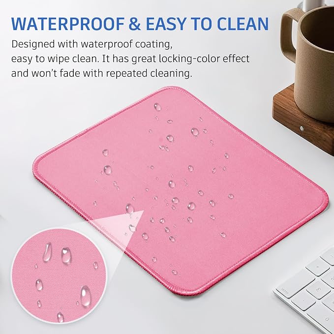 Mouse Pad, Nice and Cute, Splash-Proof Textured, Stitched Edge Non-Slip - Image 6