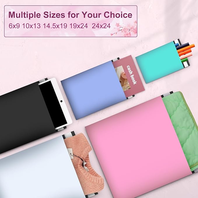 Large Poly Mailers 24x24 Inch 50 Pcs, Extra Large Shipping Bags for Clothing with Self-Sealing Tear-Resistant, Waterproof Poly Bags, Mailing Envelopes for Small Business (Pink)-DeskLoop Office