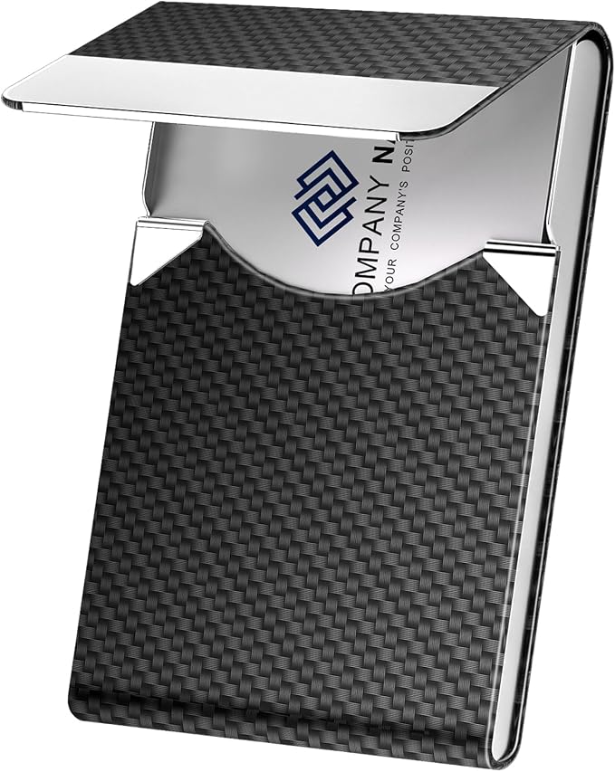 DMFLY Business Card Holder, Metal Slim Business Card Case, Pocket Card Holder - Image 9