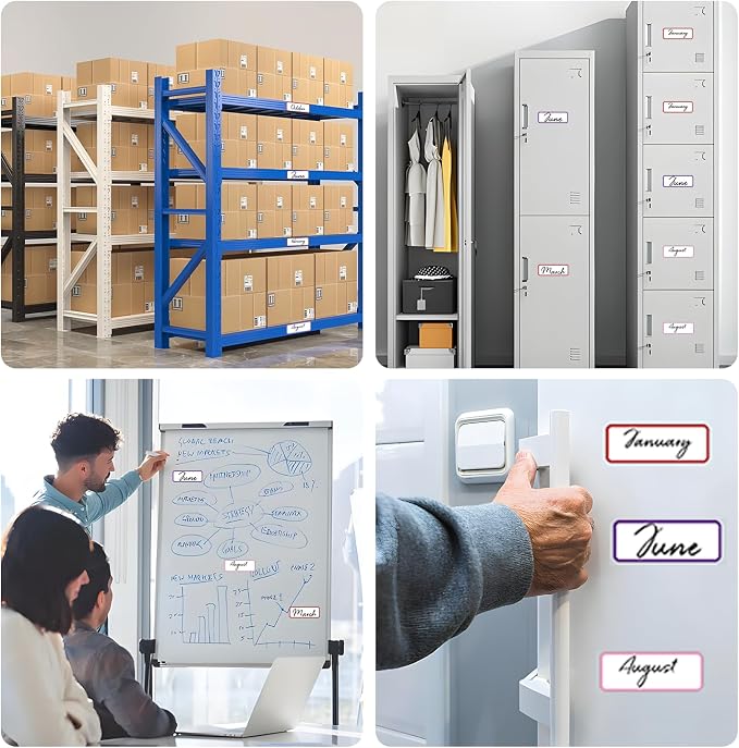 27pcs Magnetic Dry Erase Labels,Magnets Sticker,11 Colors Reusable Erasable - Image 6