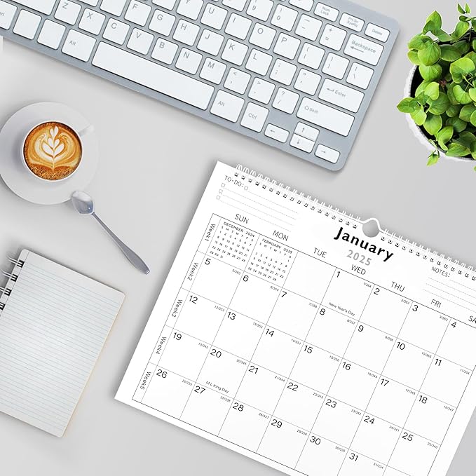 Lbylyhxc 2025-2026 Calendar - Includes January 2025 to June 2026-18 Monthly Wall Calendar 2025-2026, 14.7 x 11.5 Inches.Thick Paper with Julian Dates and Block for New Year and Christmas Presents (2025-2026 wall calendar simplicity)