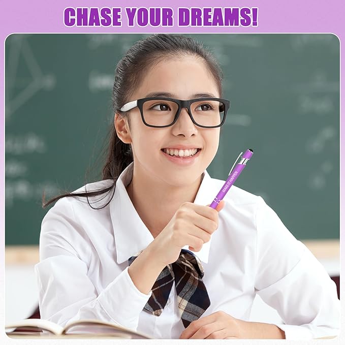 100 Pcs Inspirational Pens Bulk - Motivational Ink Ballpoint Pen with Quotes Stylus Tip Nurse Gifts for School Coworkers Office Supplies Black Ink-DeskLoop Office