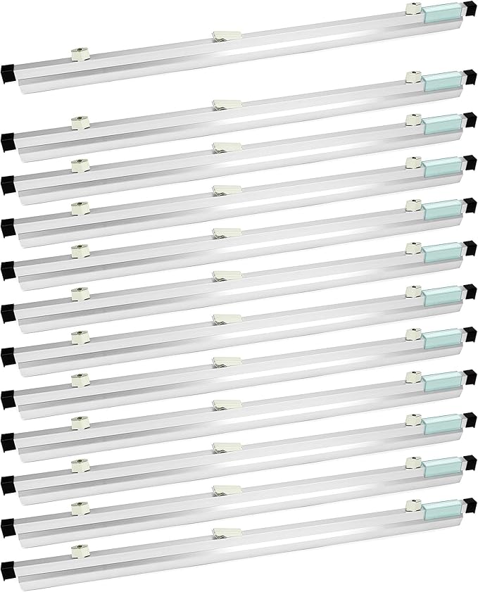 QWORK Blueprint File Hanging Clamps, 12 Pack 30" Blueprint Binding Strips, Large Document Storage and Organization, Architectural Drawing Storage Tool for Poster, Plans & Drawings-DeskLoop Office