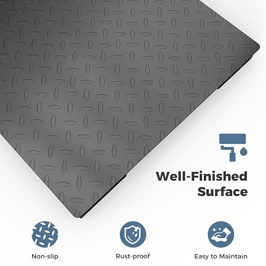 48"x48" Industrial Floor Scale, Professional Platform Scale with Digital Indicator, Weighing Scale for Warehouse Shipping and Industrial Use, 10000 lb x 1 lb, Black-DeskLoop Office