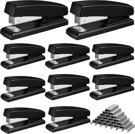 Marspark 10 Pcs Stapler for Desk Office Staplers Bulk with 6000 Staples 25 Sheet Capacity for School Office-DeskLoop Office