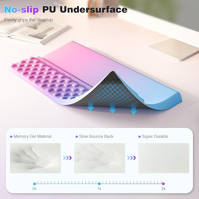 Ospelelf Ergonomic Keyboard Wrist Rest Pad Comfortable Keyboard Stand Riser Holder Pad for Office Gaming-DeskLoop Office