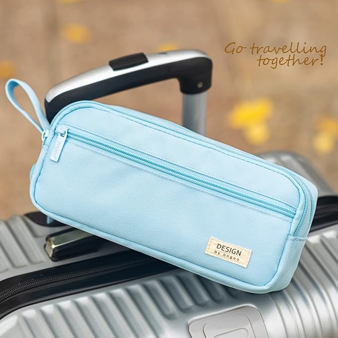 HVOMO Large Pencil Case High Capacity Holder Box Storage bag Desk Organizer Marker Pouch Pen For Middle School Office College Adult Girl and Boy(Blue)-DeskLoop Office