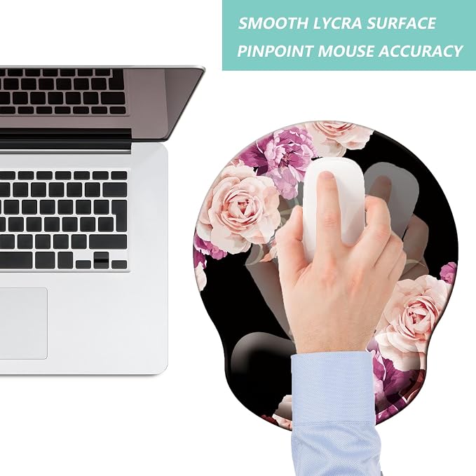 Mouse Pad with Wrist Support, Ergonomic Mouse Pad with Memory Foam Wrist Rest - Image 7