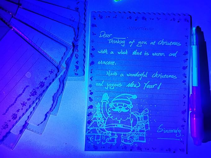 SCStyle Invisible Ink Pen 21Pcs with UV Light Magic Marker for Secret Messages, Writing Information for Birthdays, Easter, Halloween, Christmas Gifts for Students-DeskLoop Office