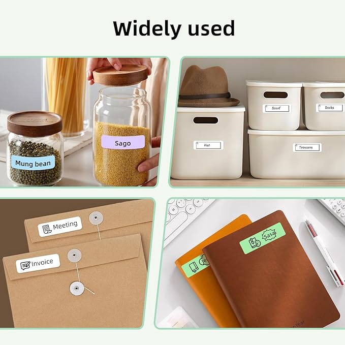 ORGSTA S001 Label Maker Machine with Tape, Portable Bluetooth Label Maker for Home and Office Organization, Thermal Label Printer Mini Label Maker with Multiple Templates, Green-DeskLoop Office