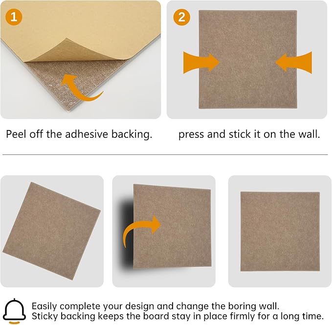 Large Cork Board for Office 48 x 36 in, Brown Bulletin Board, 12 Pack Felt Wall Tiles with Pushpins, Cork Boards for Wall Pin Board Tack Board Cork Boards-DeskLoop Office