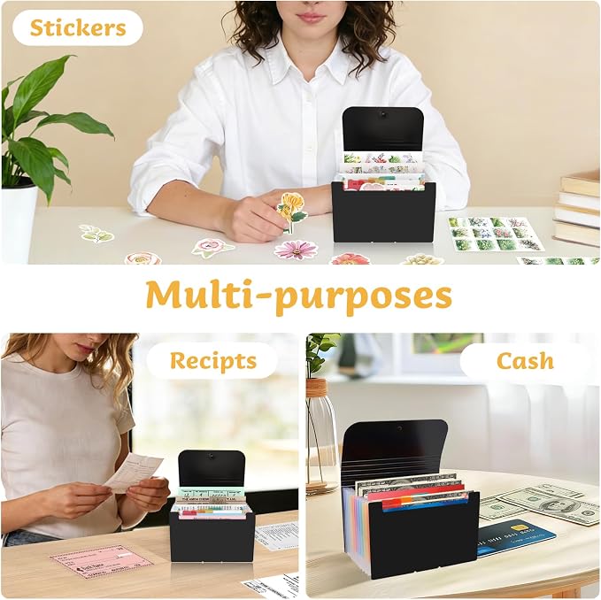 4x6 Inch Index Card Holder Box Organizer Storage Case 3x5 Inch Flash Note Card - Image 6