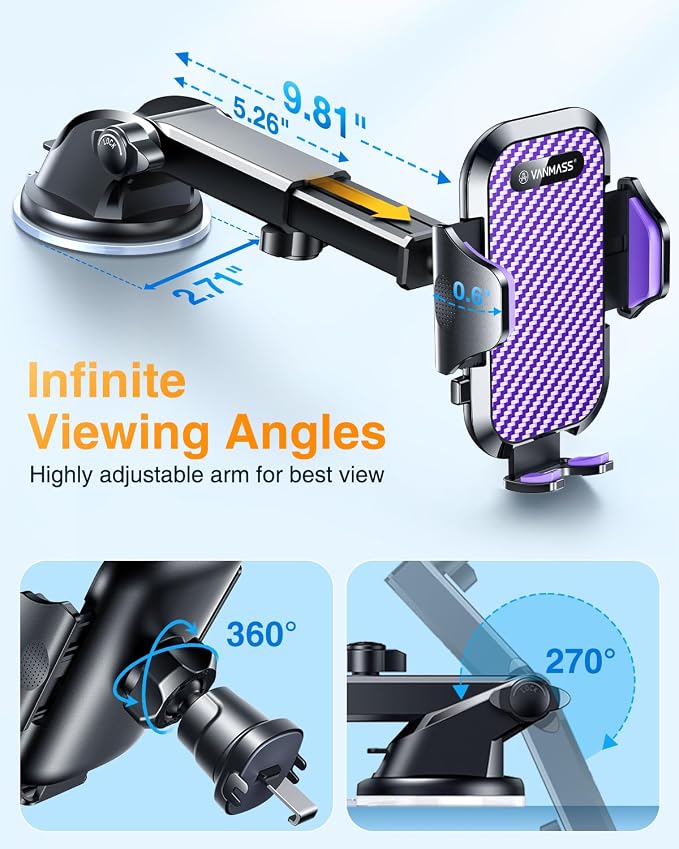 VANMASS Phone Holders for Your Car 2026 Ultimate Phone Mount Military-Grade - Image 8