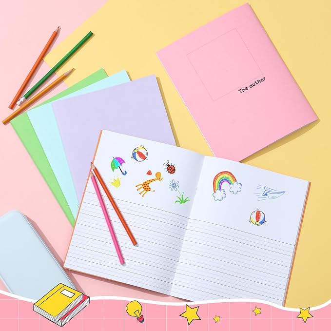 Henoyso 12 Pcs 9.8″ X 7.5″ Primary Composition Notebook K-2 Primary Journal - Image 7