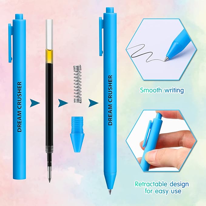 Epakh 50 Pcs Funny Pens Inspirational School Pens Bulk Positive Motivational Quotes on Ballpoint, Black Ink Pen for Adults Back to Schools Gift from Teacher(Interesting,Macaron Color)-DeskLoop Office