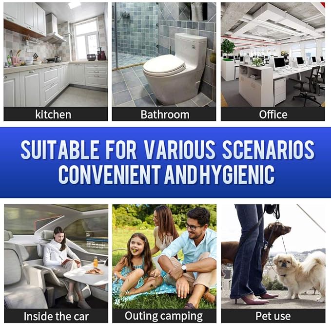 SWIHELP Trash Bags, 4 Gallon / 15 Liters Small Garbage Bags for Office, Kitchen,Bedroom Waste Bin,Colorful Portable Strong Rubbish Bags,Wastebasket Bags 240 Counts-DeskLoop Office