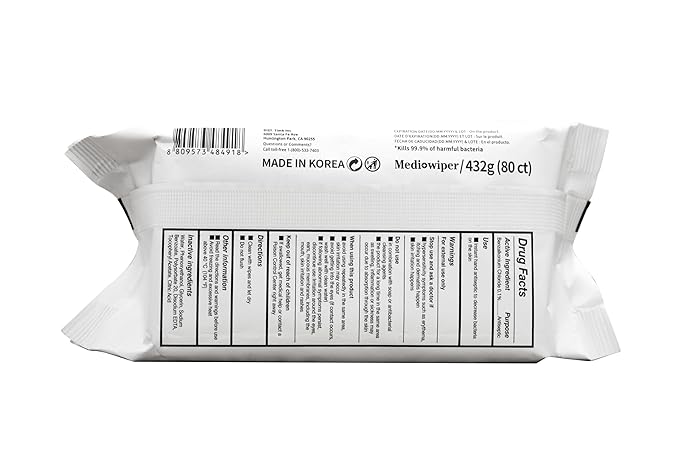 MEDIWIPER 80ct Alcohol-Free Hand Sanitizing Wipes Unscnted Wet Wipe, Hand Sanitizer (320 Wipes (80 * 4))-DeskLoop Office