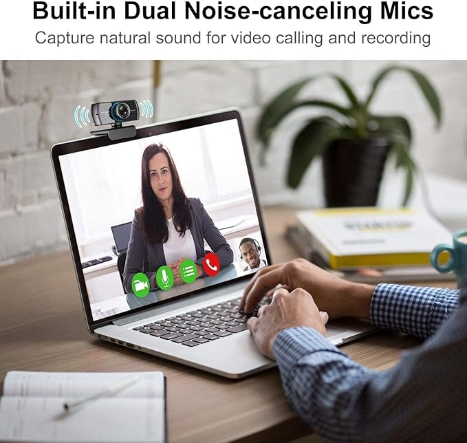 Spedal Webcam 1080P 30fps, HD Computer Webcam with Microphone for Desktop,100 Degrees Wide Angle Web Camera for Zoom Xbox YouTube Skype FaceTime Hangouts-DeskLoop Office