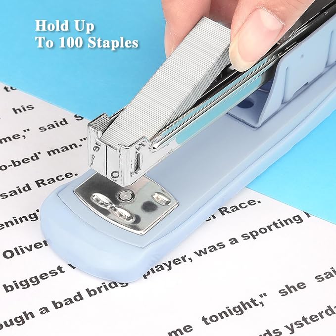 Tamaki Stapler, Office Stapler, Staplers for Desk(Blue)-DeskLoop Office